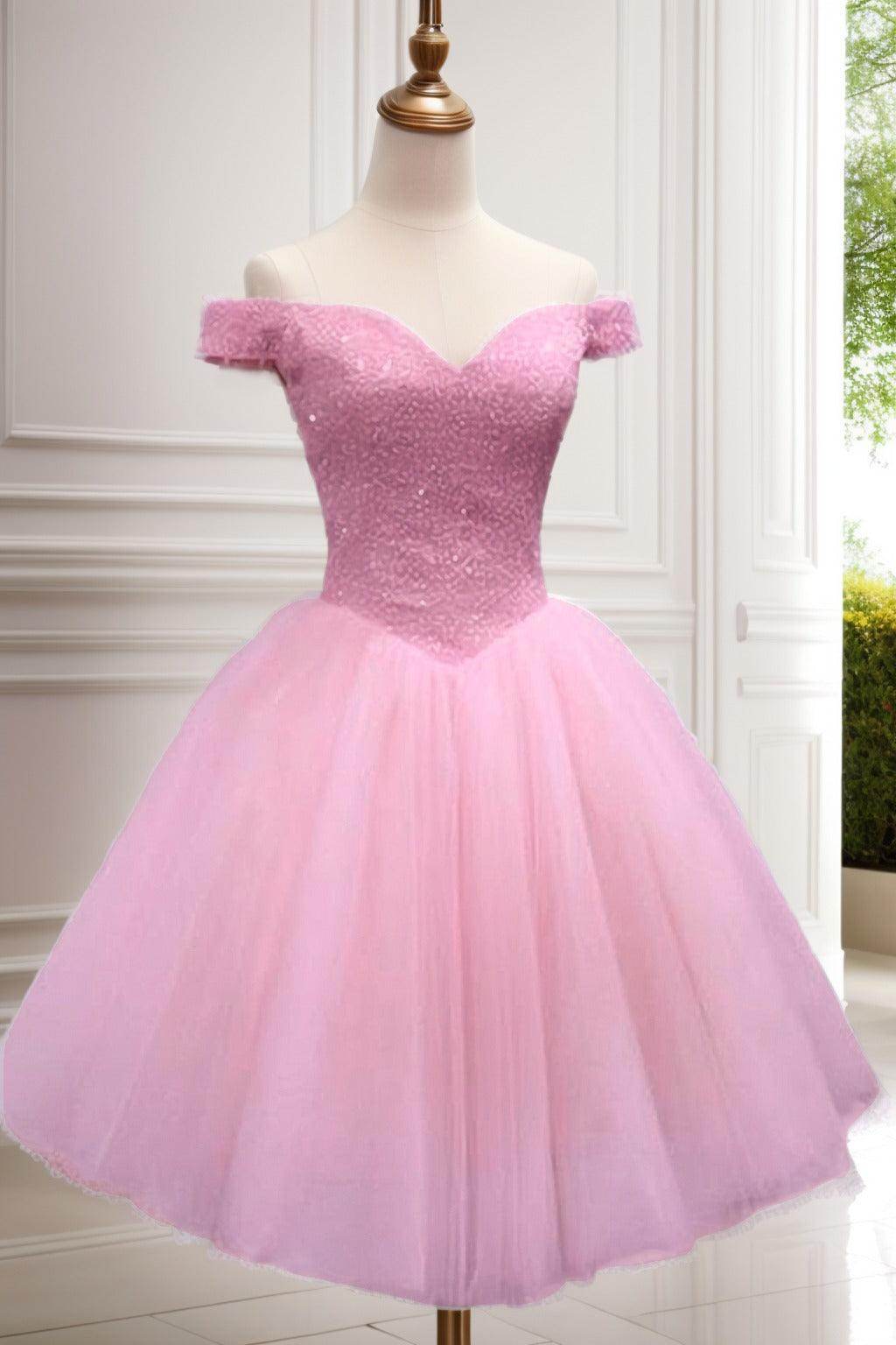 Princess Knee Length Tulle Homecoming Dresses CS0523 - COCOMELODY